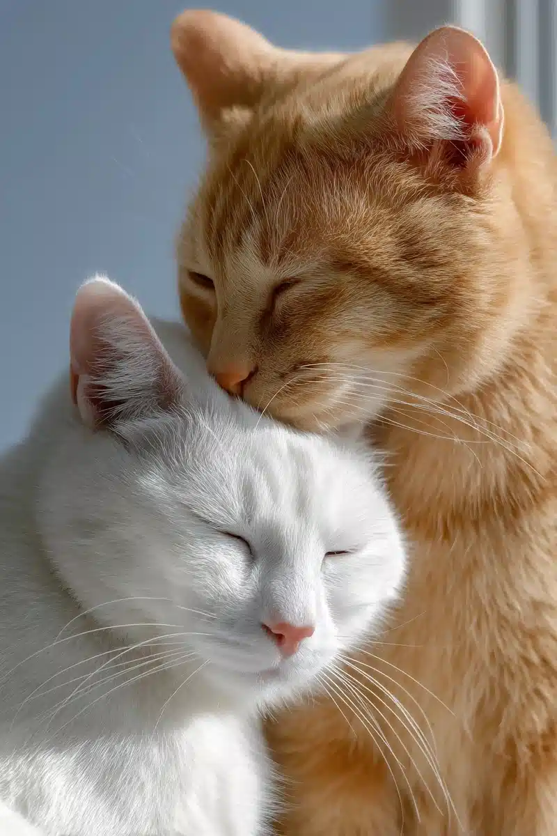 Cats on Pastel Background