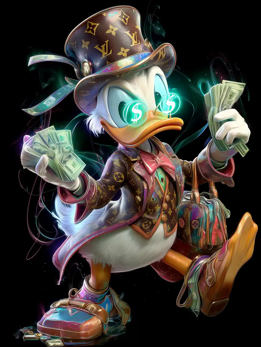 Detailed Scrooge McDuck in Vuitton