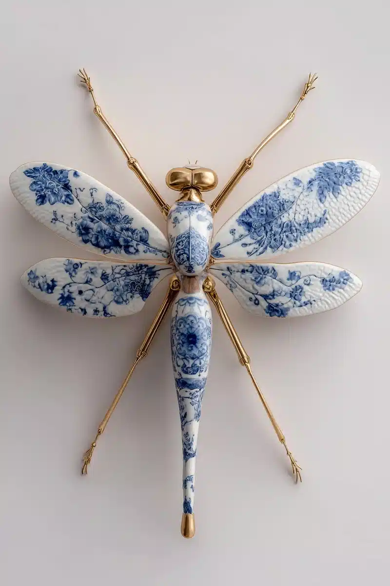 Surreal Porcelain Dragonfly