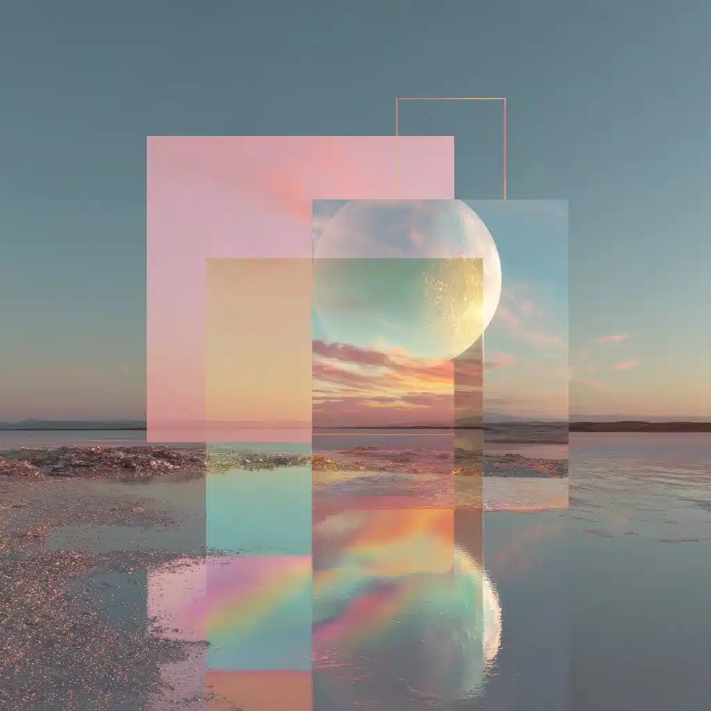 Geometric Pastel Alien Landscape