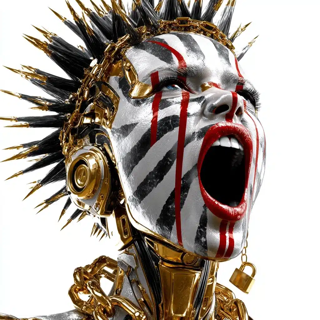 Metallic Punk Android Portrait