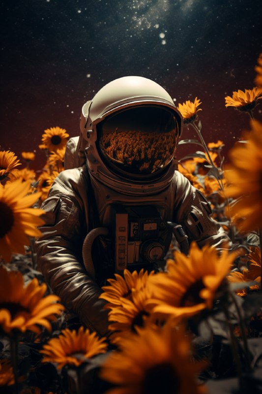 Astronaut in Sunflower Field Minimalist Pastel Poster