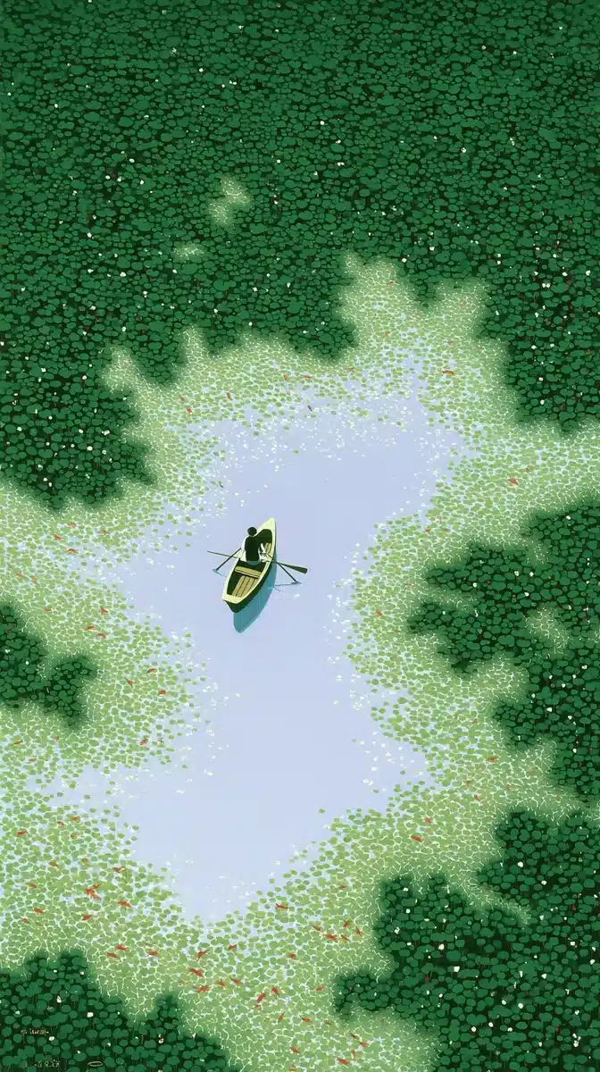Lotus Pond Overhead View