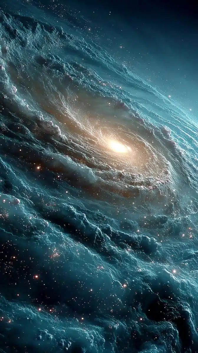 2D Cartoon Blue Galaxy