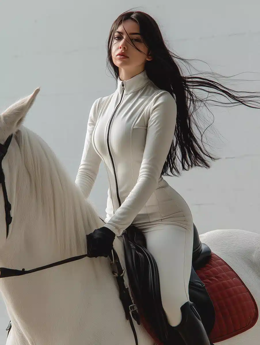 Hyperrealist Woman on Horse