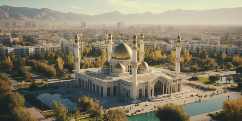 Tajikistan City Ultra-Realistic Drone Shot in 8K