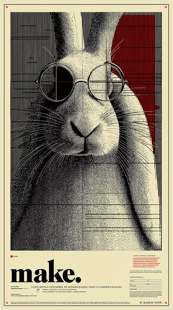 Bauhaus Poster Rabbits Spectacles