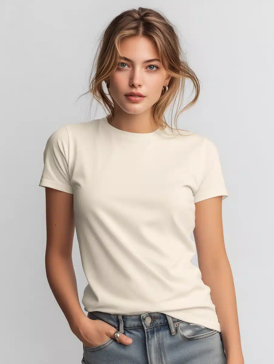 White T-Shirt on White Background