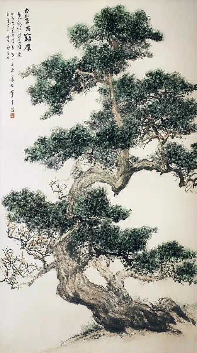 Traditional Pine Tree Painting