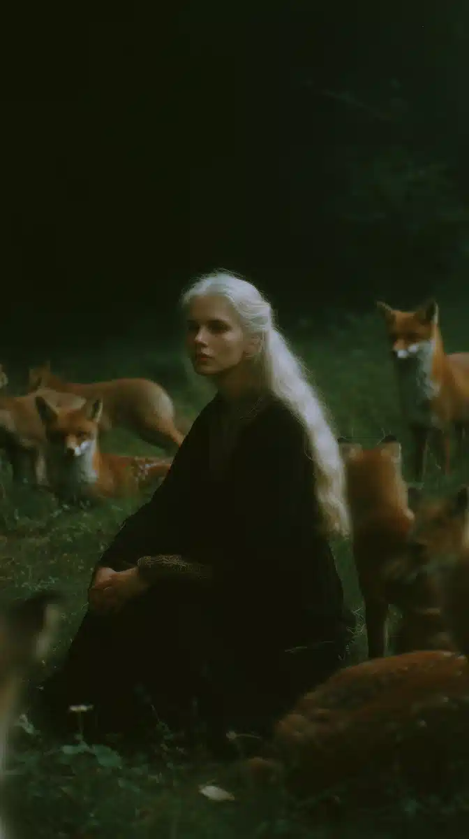 Slavic Woman in Forest