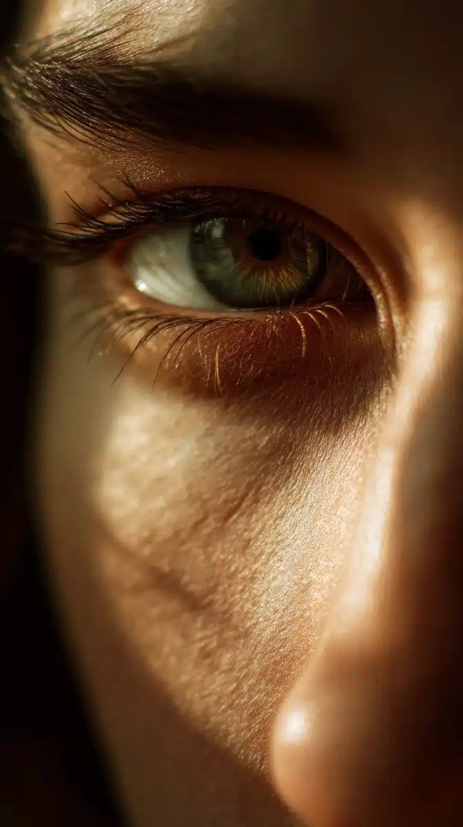 Detailed Eye in Warm Light