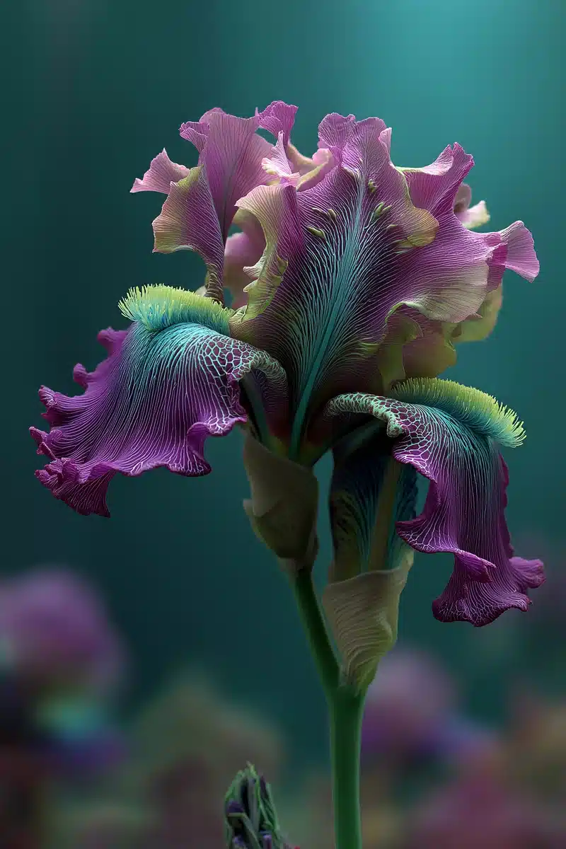 Macro Iris Cellular Structure