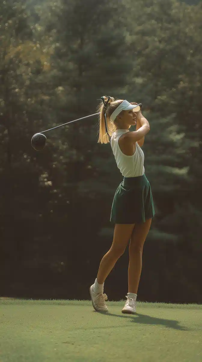 Polished Golfer on Course