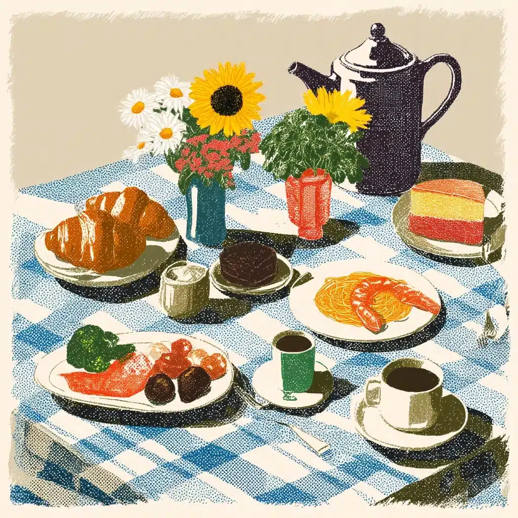 Abstract Cafe Table Sketch