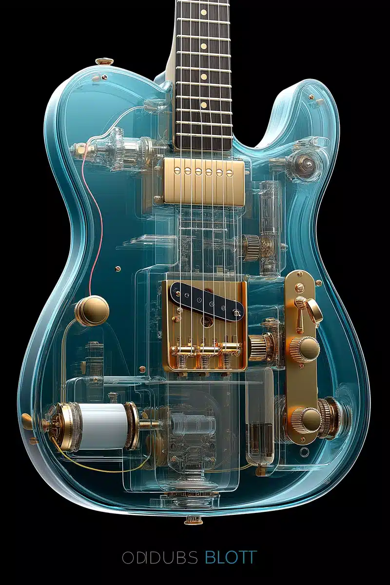 X-Ray Guitar Art Nouveau