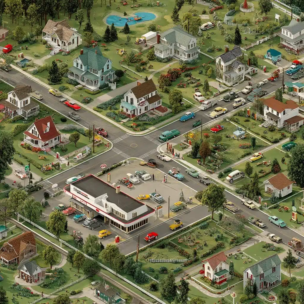 Vintage Americana Suburban Map