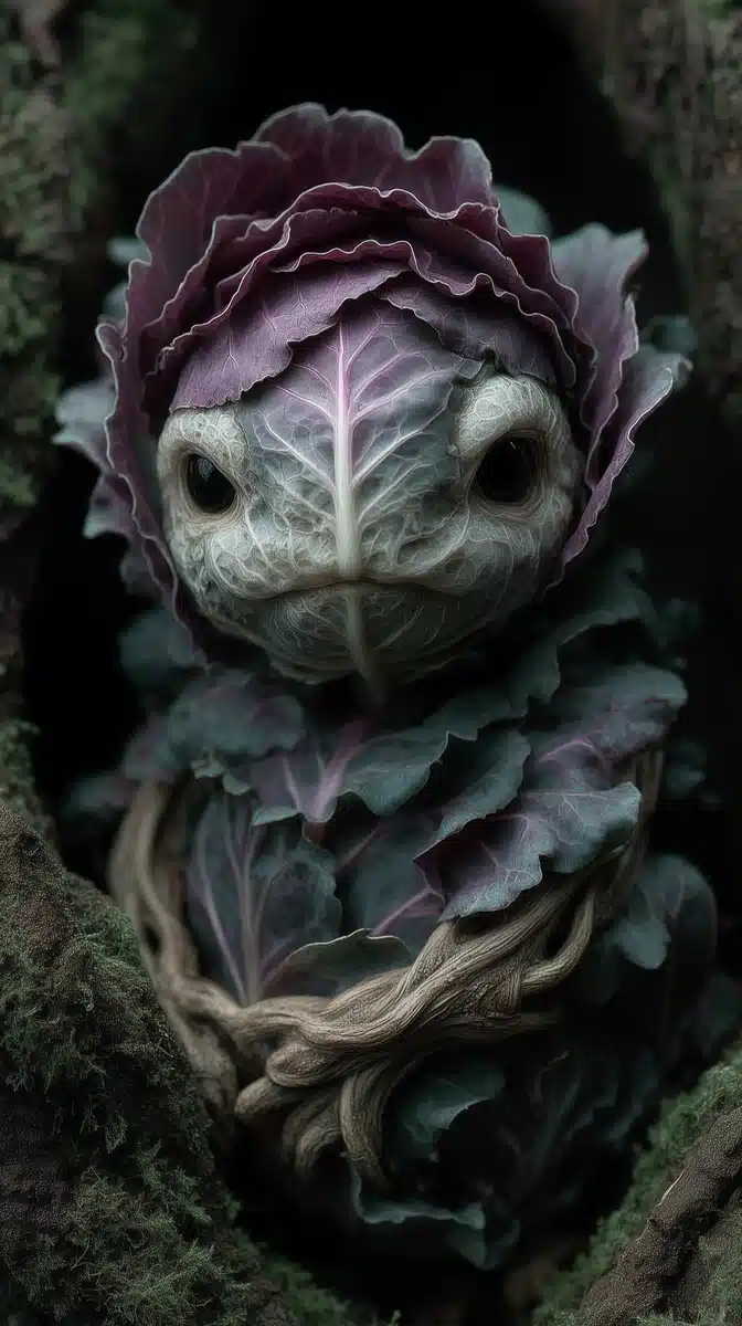 Grotesque Cabbage Humanoid Photography