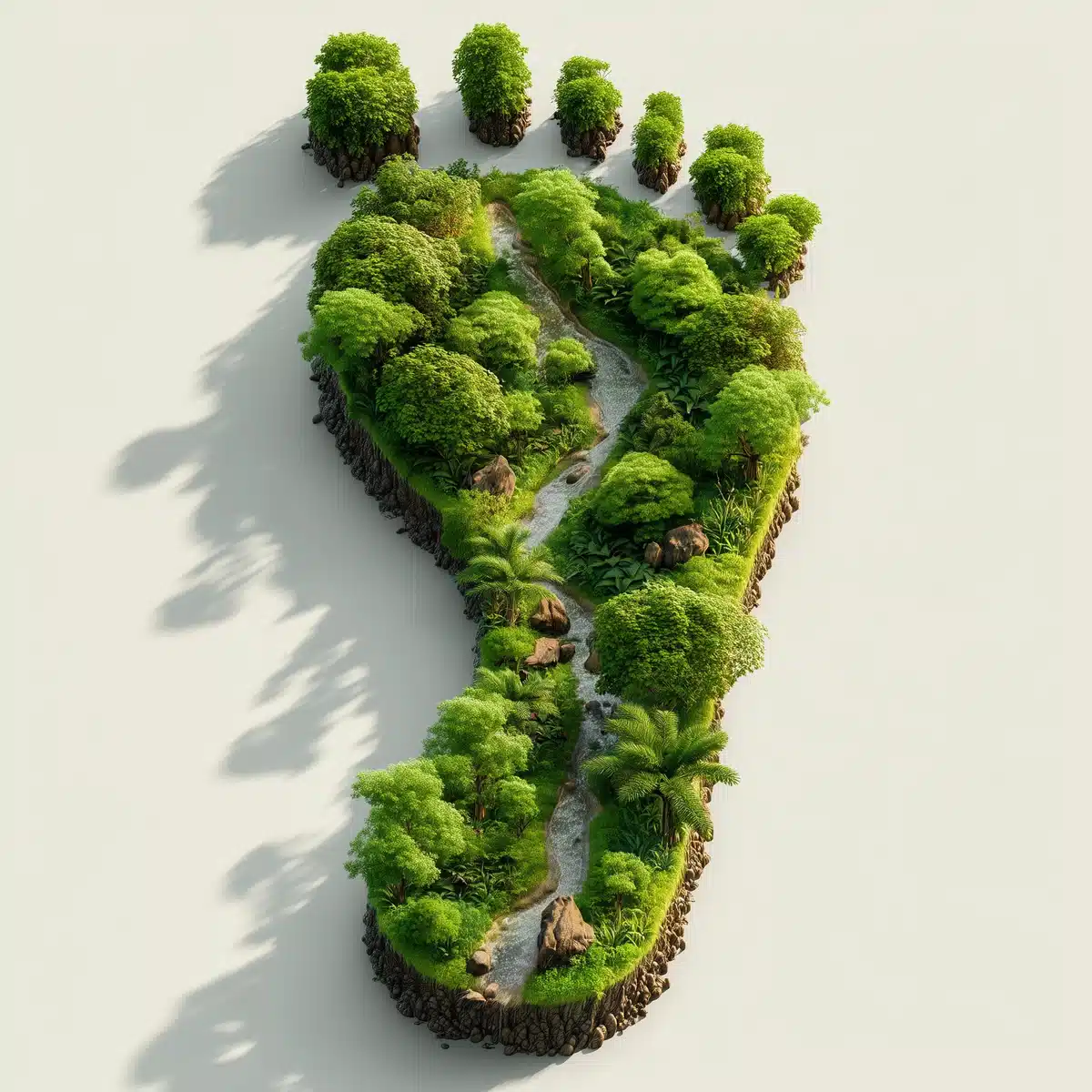 Tropical Jungle Footprint Illustration