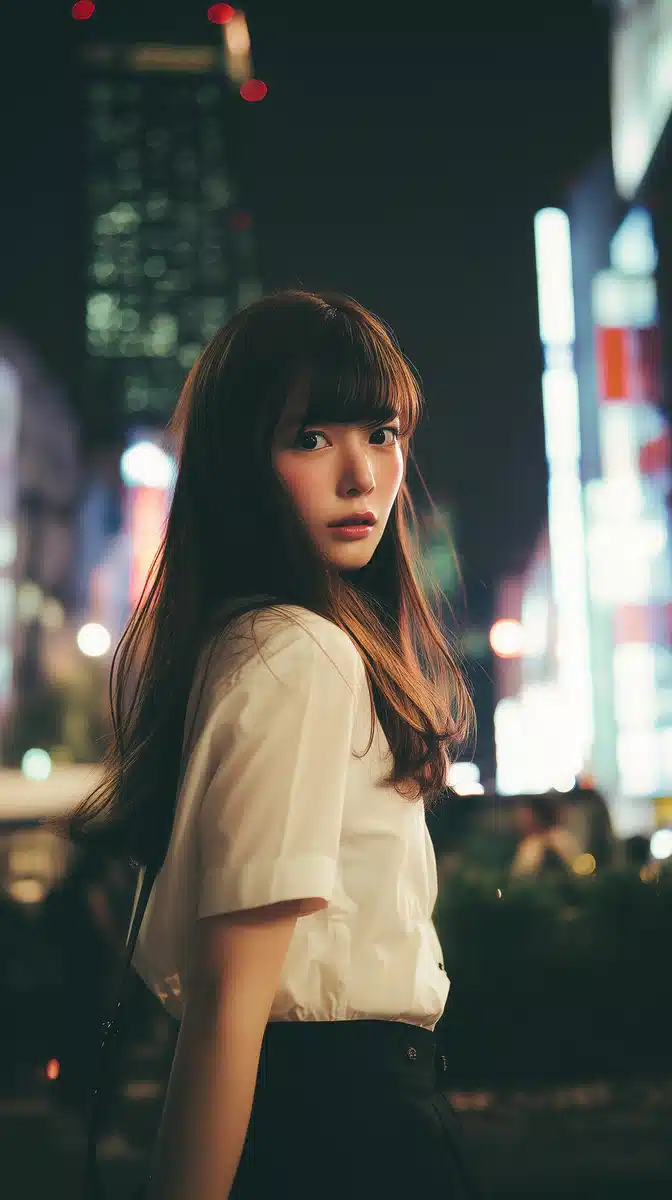 Japanese Model in Cityscape
