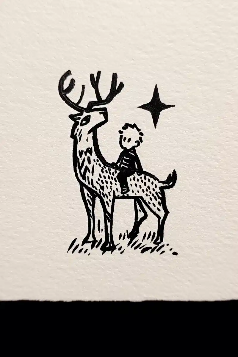 Vector Logo Boy on Deer