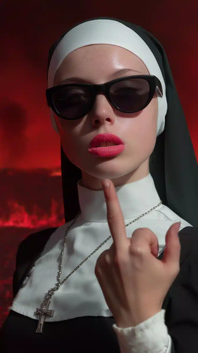Deceitful Nun in Flames