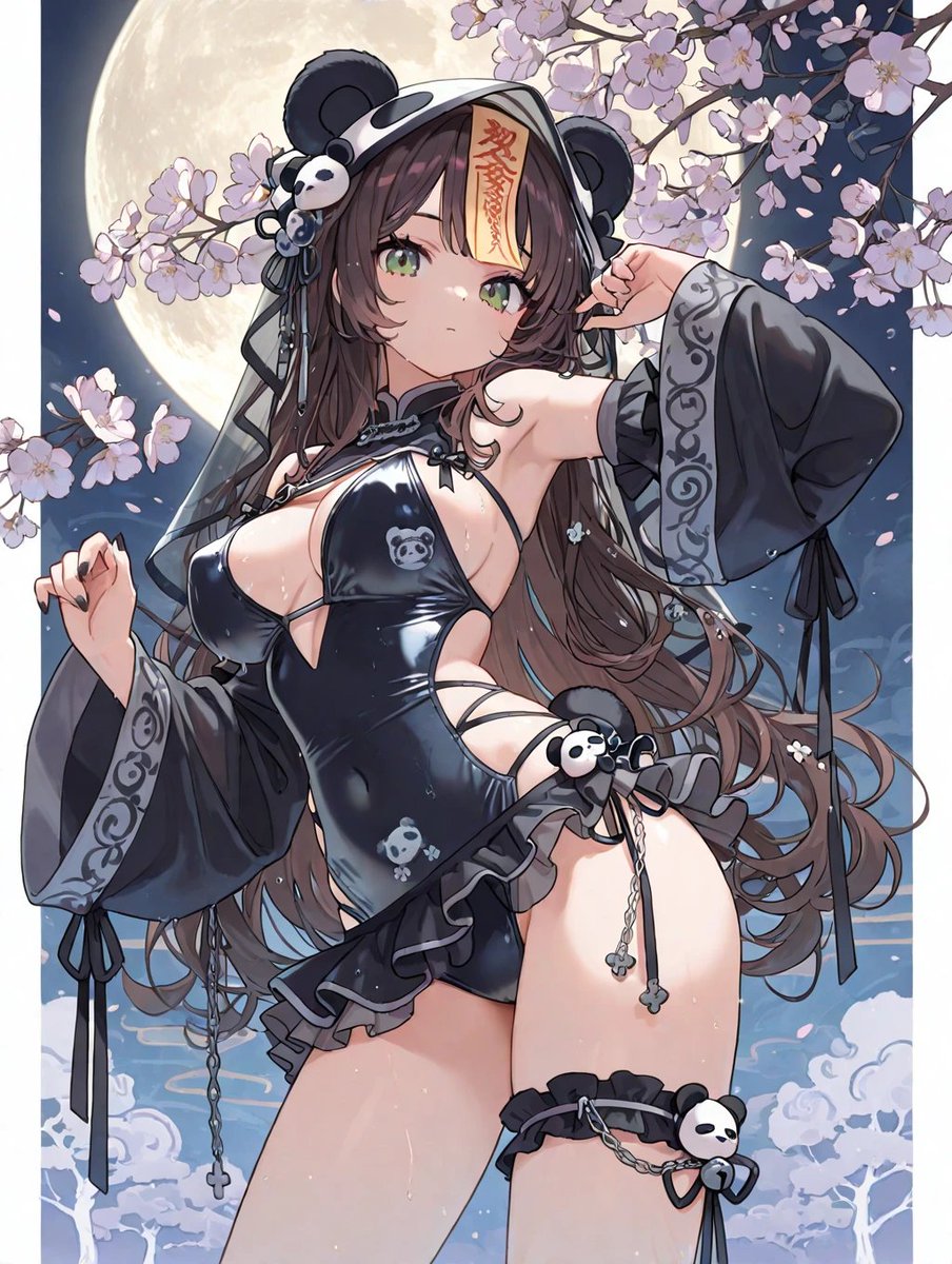 Panda Jiangshi Moonlight Pin-Up