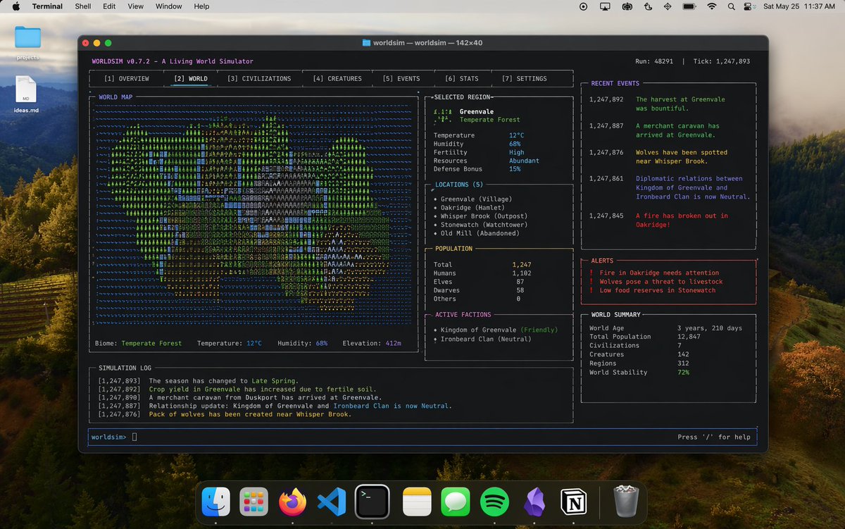 Terminal World Simulator