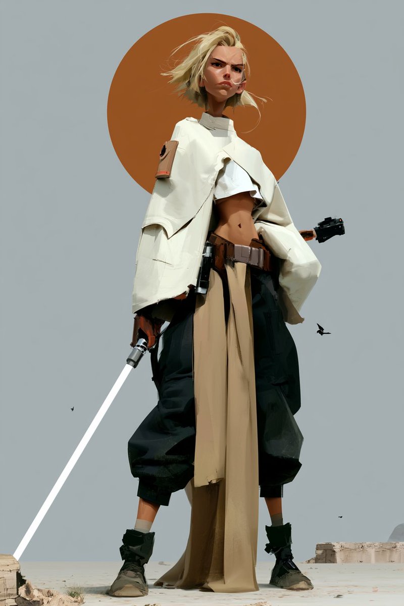Futuristic Jedi Warrior Desert Fashion