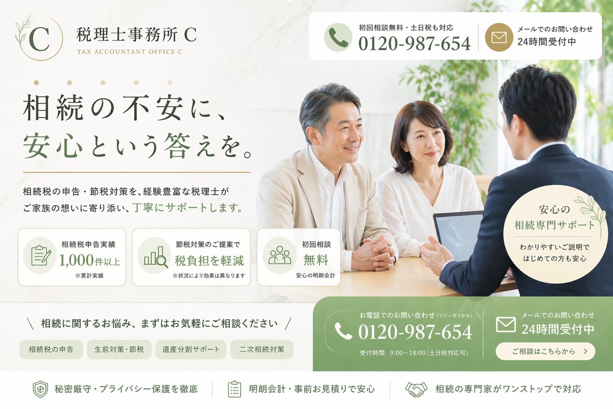 Japanese Tax Accountant Landing Page Design