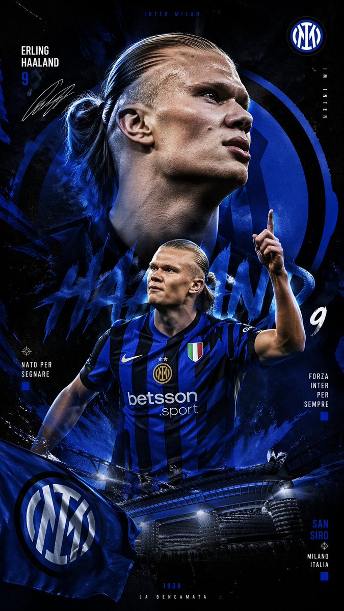 Haaland Joins Inter Milan Poster