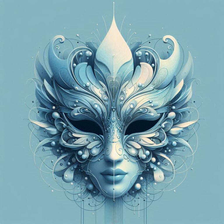 Digital Art Masquerade Mask Interactive Design