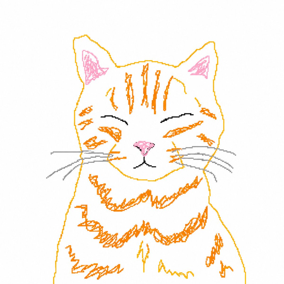 Clumsy MS Paint Cat Doodle