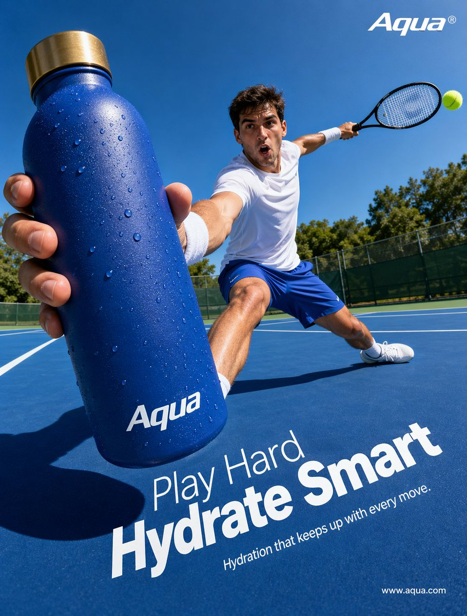 Tennis Hydration Ad Campaign