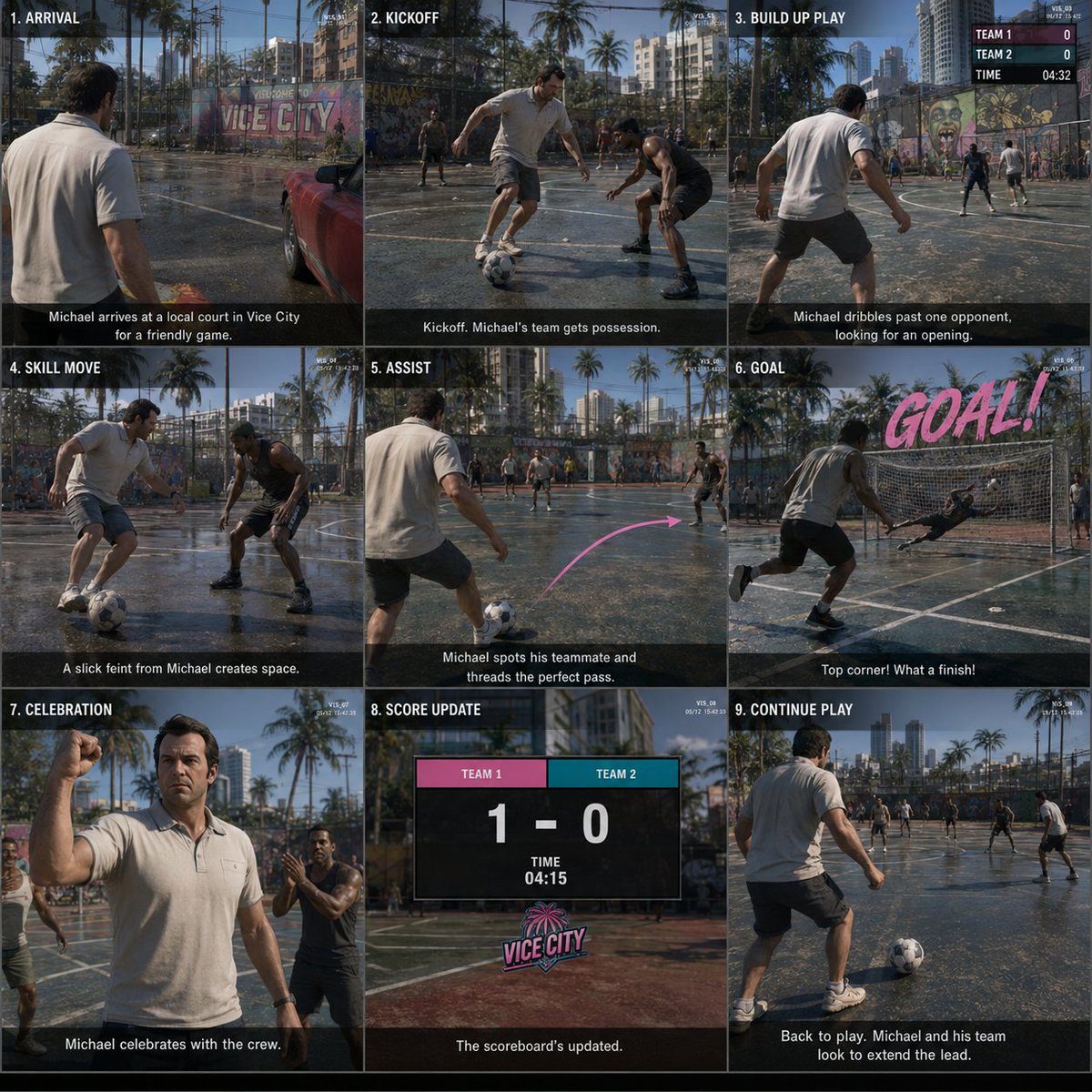 GTA 6 Michael Football Storyboard