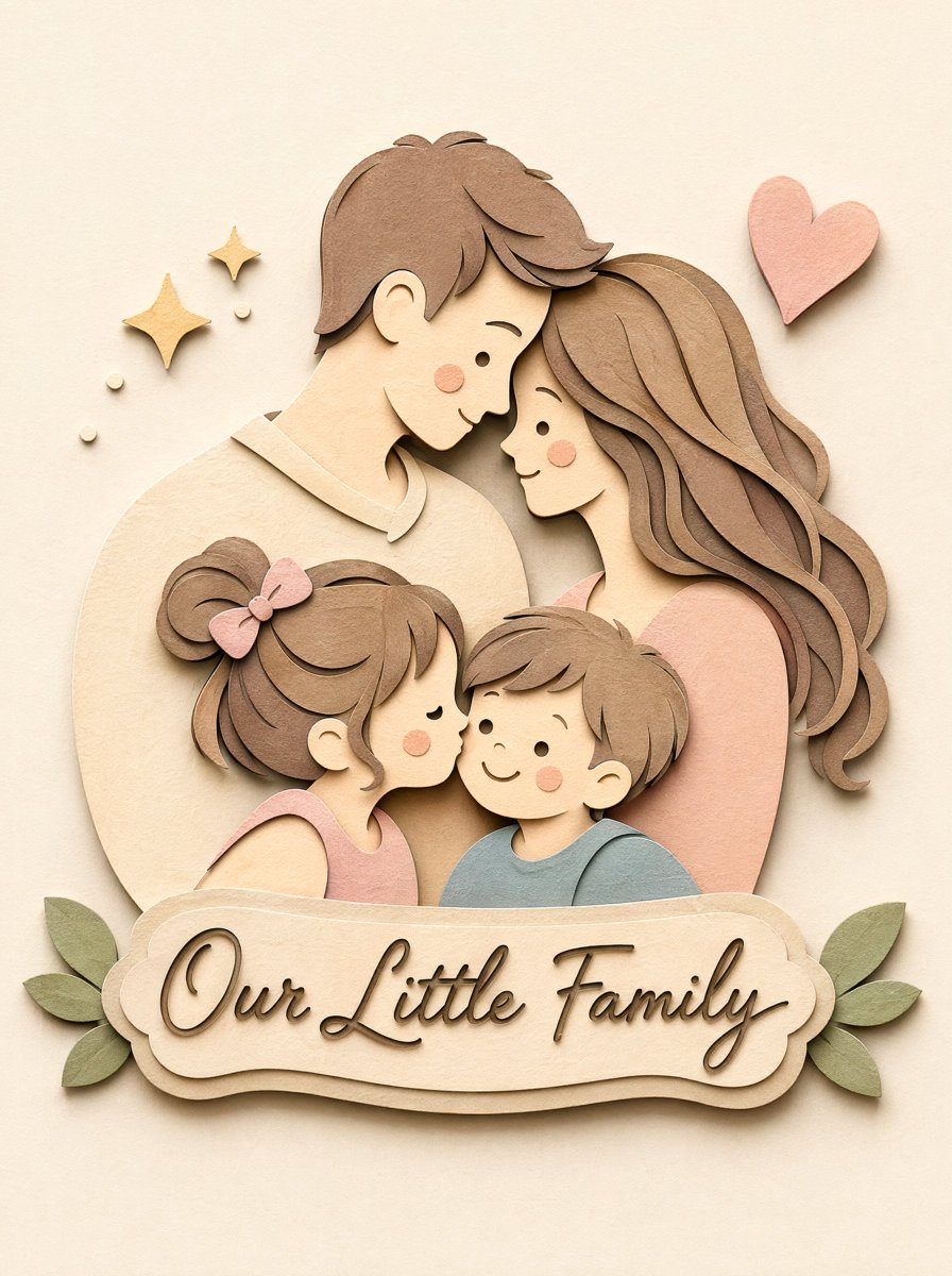 Handcrafted Paper-Cut Diorama Illustration