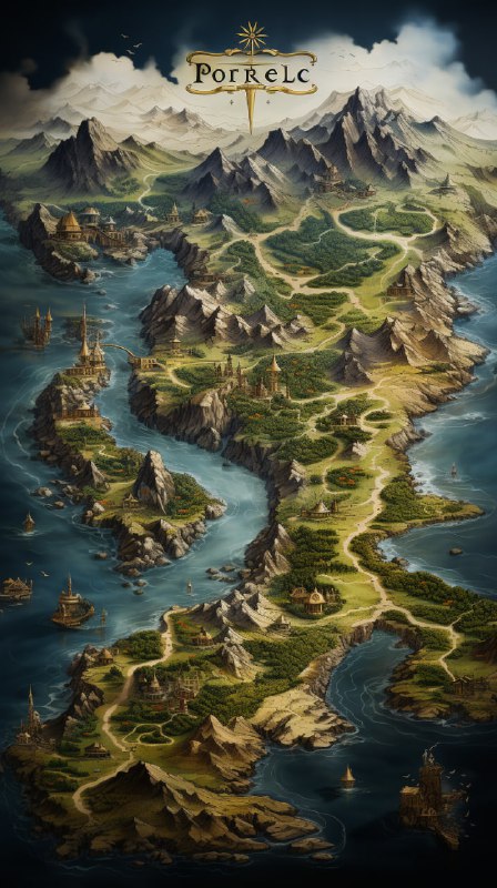 Peru Country Map in Old Pirate Style With Forests