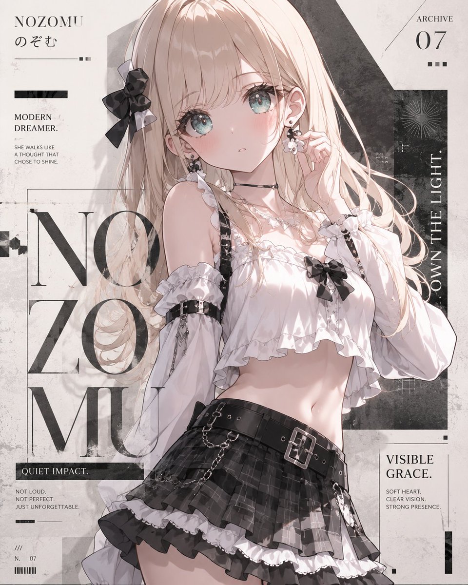 Anime Fashion Editorial Poster