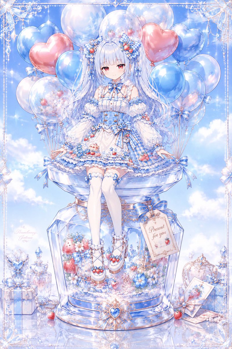 Silver Lolita on Glass Jar