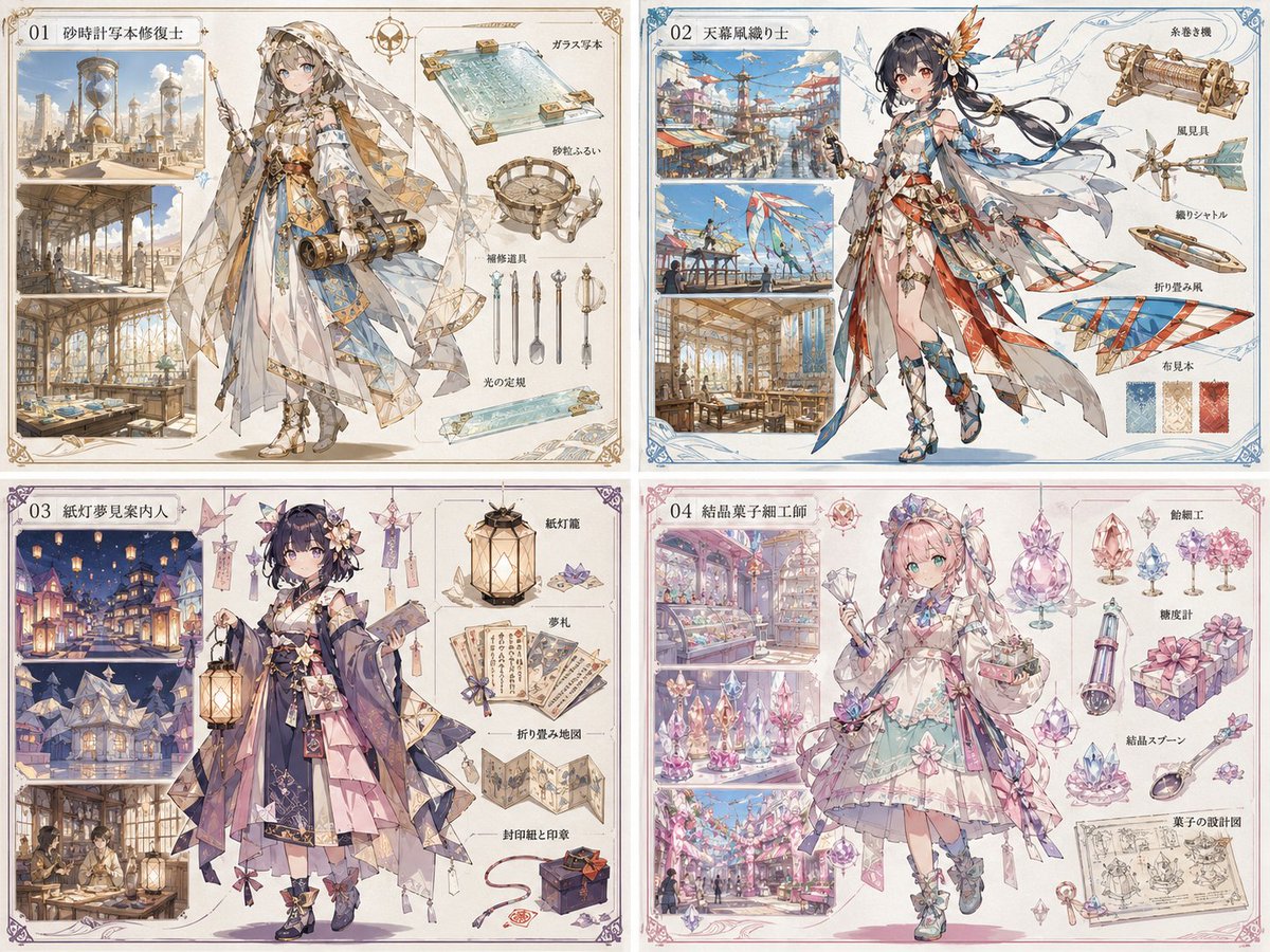 Anime World Building Design Sheet