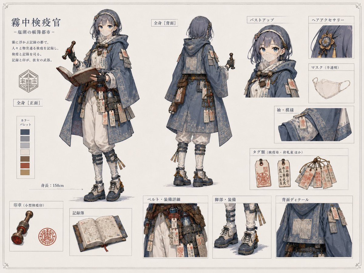 Realistic Proportion Character Sheet