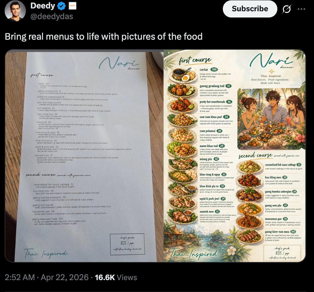 Menu Design Visual Transformation Showcase