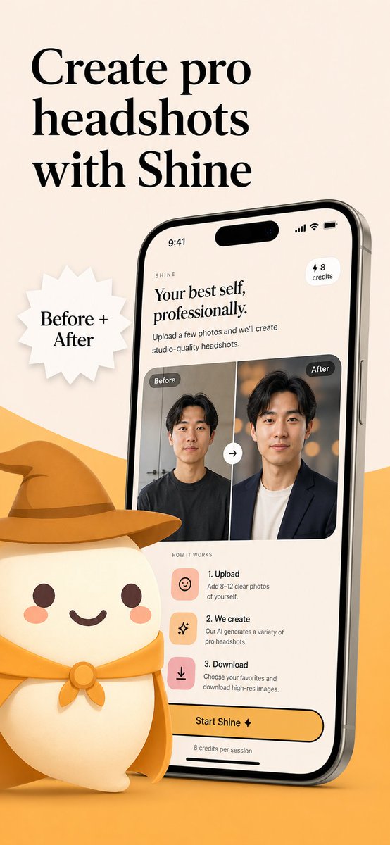 Polished AI Headshot App Poster
