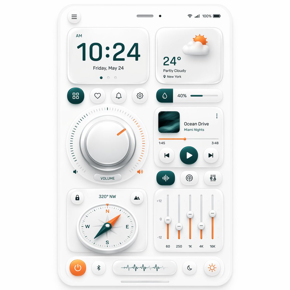 Clean Neumorphic Mobile Dashboard UI