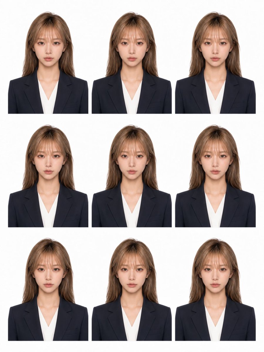 Nine Grid ID Photo Sheet