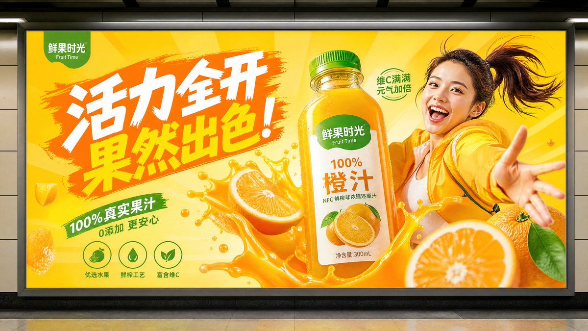 Energetic Subway Juice Ad