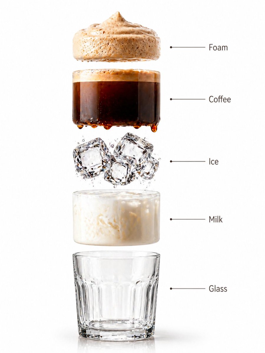 Iced Coffee Exploded Infographic