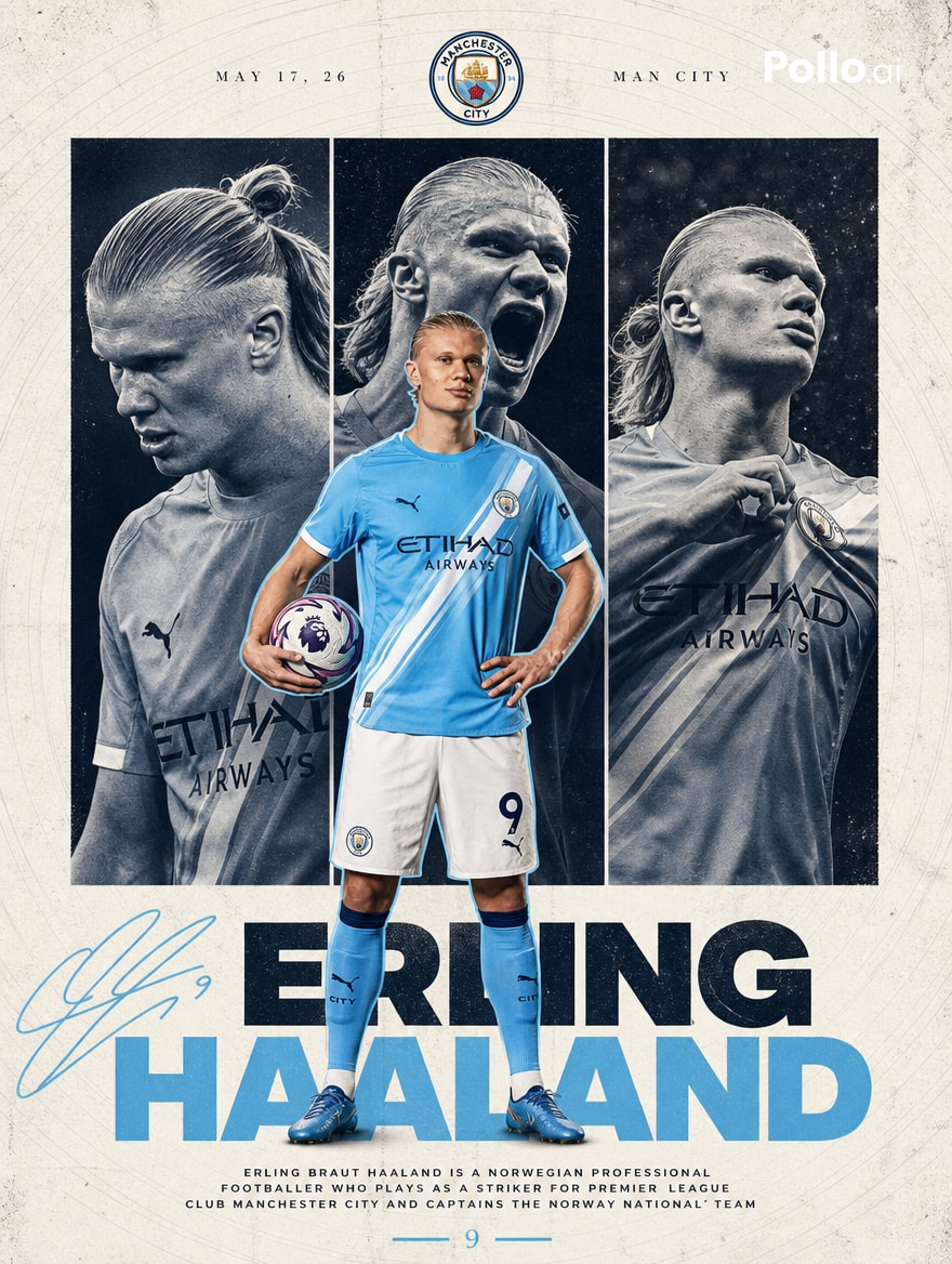 Haaland City Legend Poster