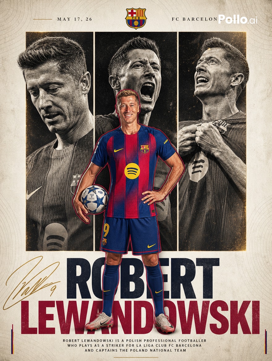 Barcelona Star Poster Design