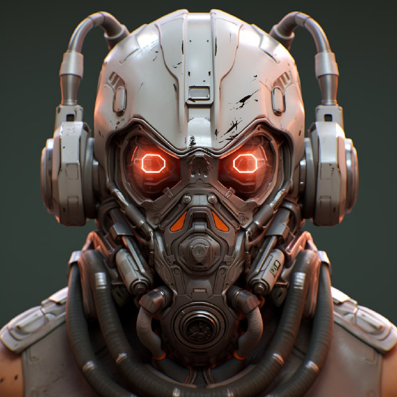Hard Surface Face Mask High-Detail 8K Render