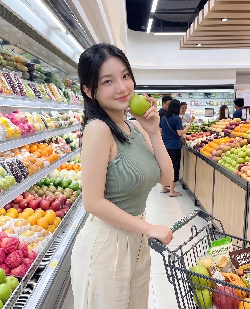 Fresh Smile at Grocery Store